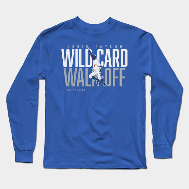 Chris Taylor Wild Card Walk-Off Long Sleeve T-Shirt by Erianna Bee